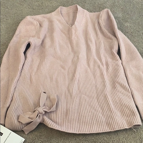 Goodnight Macaroon Marie Side Tie V Neck Sweater - Picture 2 of 5